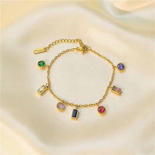 18kt GP  Gemstone Choker Style Necklace