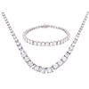 Image 1 : Chic Tennis Necklace & Matching Bracelet Set - (.85ct)