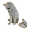 Image 1 : LOT OF 2 LENOX - CURIOUS AND CAUTIOUS CAT WITH FROG