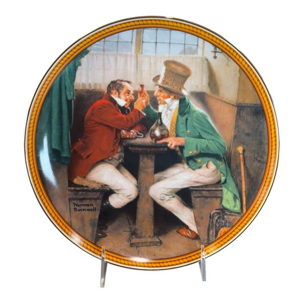 NORMAN ROCKWELL PLATE - CLINCHING THE DEAL