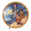 Image 1 : NORMAN ROCKWELL PLATE - WRITING ON THE SHORE
