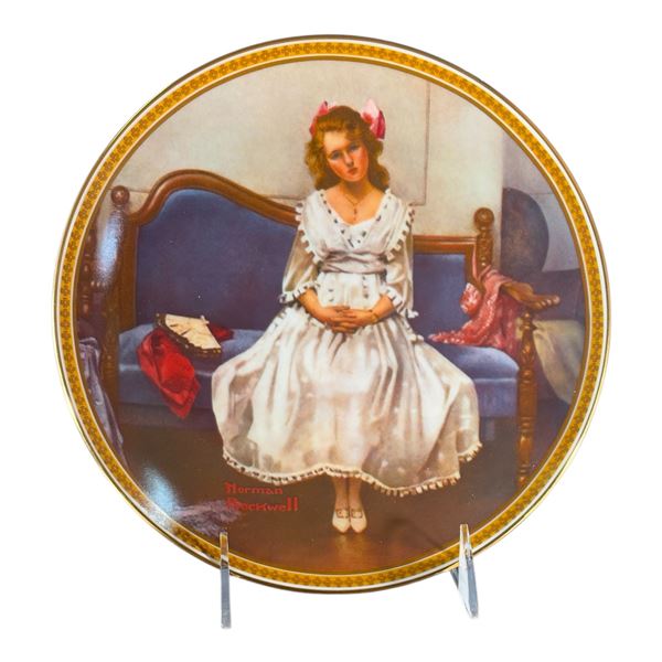 NORMAN ROCKWELL PLATE - WAITING AT THE DANCE