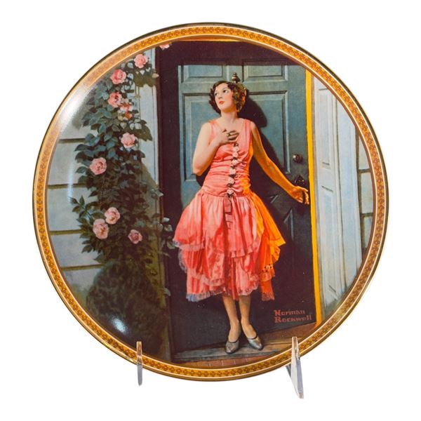 NORMAN ROCKWELL PLATE - STANDING IN THE DOORWAY