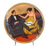 Image 1 : NORMAN ROCKWELL PLATE - FLIRTING IN THE PARLOR