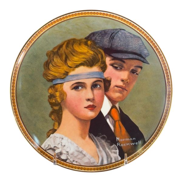 NORMAN ROCKWELL PLATE - MEETING ON THE PATH