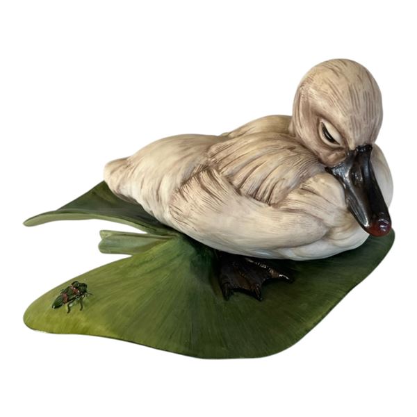 BOEHM / CYGNET - DUCK ON LILY PAD FIGURE