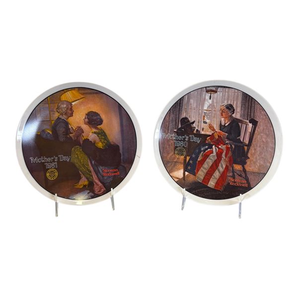 LOT OF 2 NORMAN ROCKWELL COLLECTOR PLATES