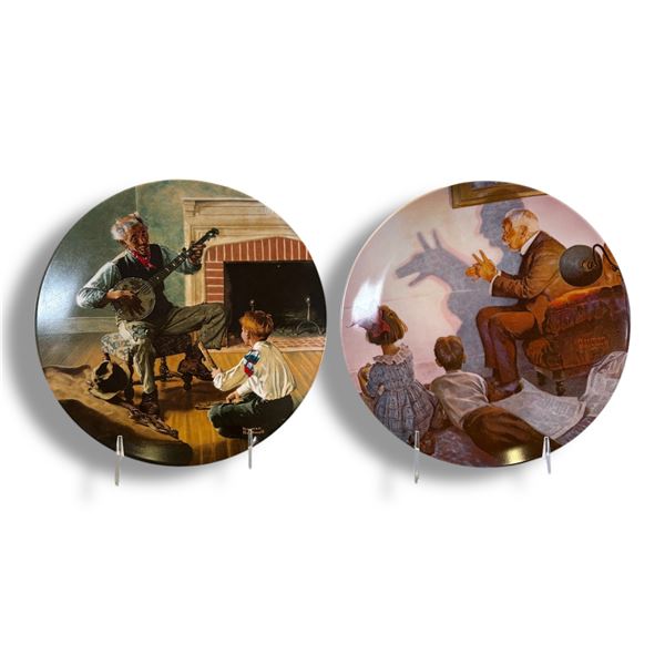 LOT OF 2 NORMAN ROCKWELL COLLECTOR PLATES