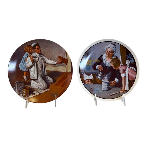 LOT OF 2 NORMAN ROCKWELL COLLECTOR PLATES