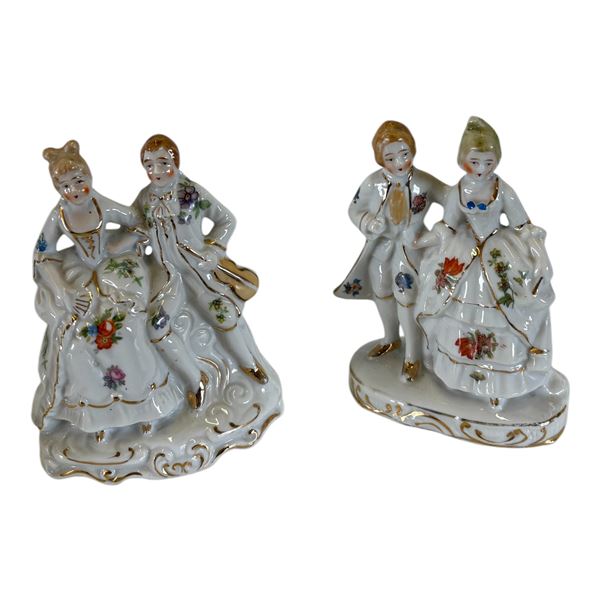 LOT OF 2 HAND PAINTED JAPAN PORCELAIN FIGURES