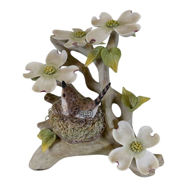 CYBIS - WOOD WREN WITH DOGWOOD