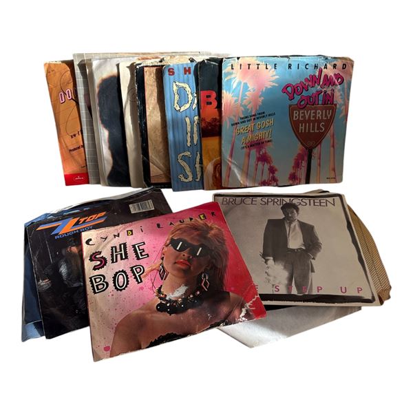 LOT OF 21 USED 45 VINYL RECORDS A