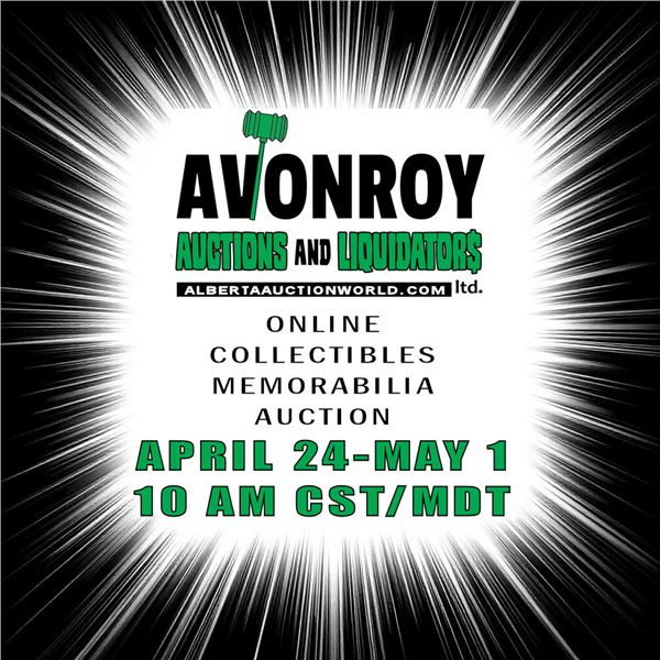 WATCH FOR OUR NEXT AUCTION STARTING APRIL 24