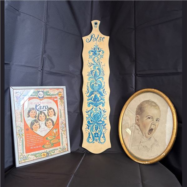 LOT OF 3 WALL HANGING / FRAMES