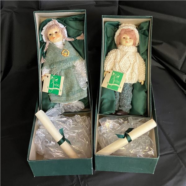 LOT OF 2 IRISH LITTLE PEOPLE DOLLS
