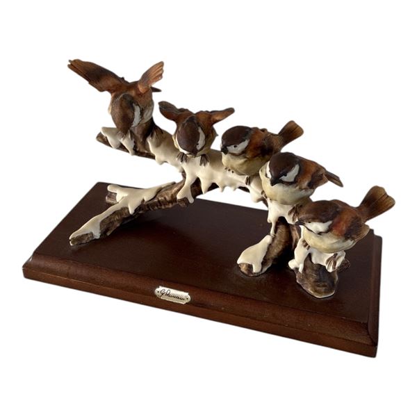 GUISEPPE ARMANI - SPARROWS ON SNOW BRANCH