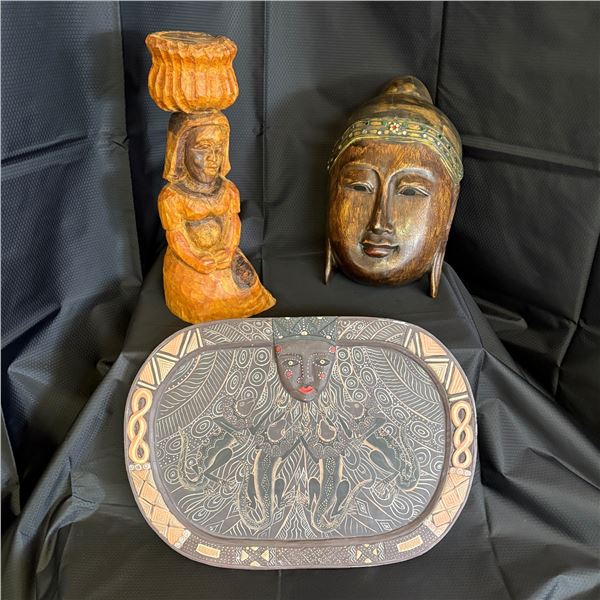 LOT OF 3 WOODEN ITEMS