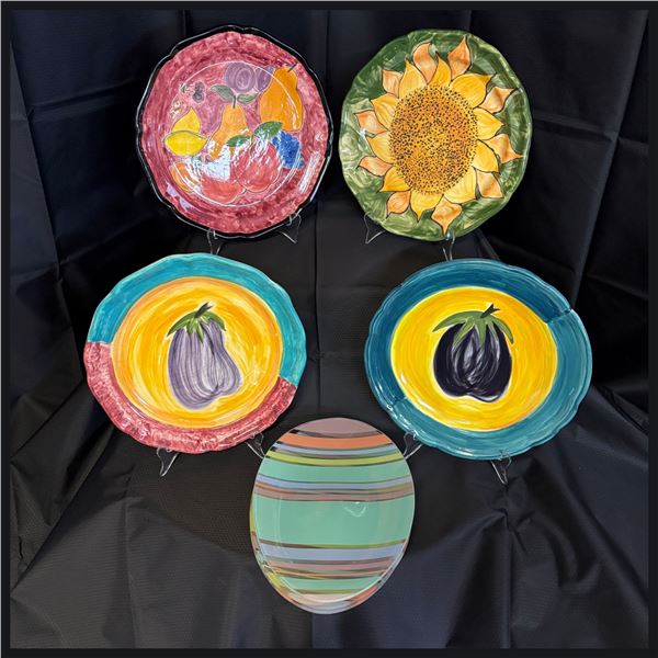 LOT OF PLATES - OK TO EAT ON