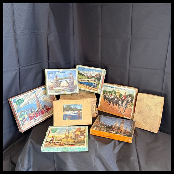 LOT OF 11 VINTAGE PUZZLES