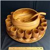 Image 1 : WOOD PUNCH BOWL SET