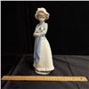 Image 1 : LLADRO - GIRL WITH DOG AND BLANKET FIGURE