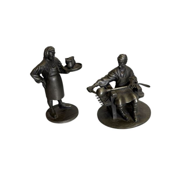 FRANKLIN MINT - SET OF 2 FINE PEWTER