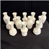 Image 1 : MILK GLASS - LOT OF 12 MINIATURE VASES