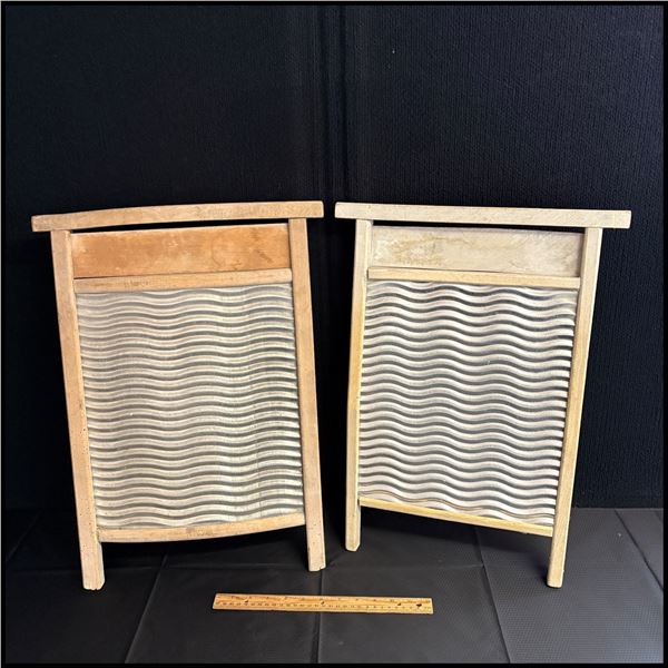 LOT OF 2 DECORATIVE WASH BOARDS