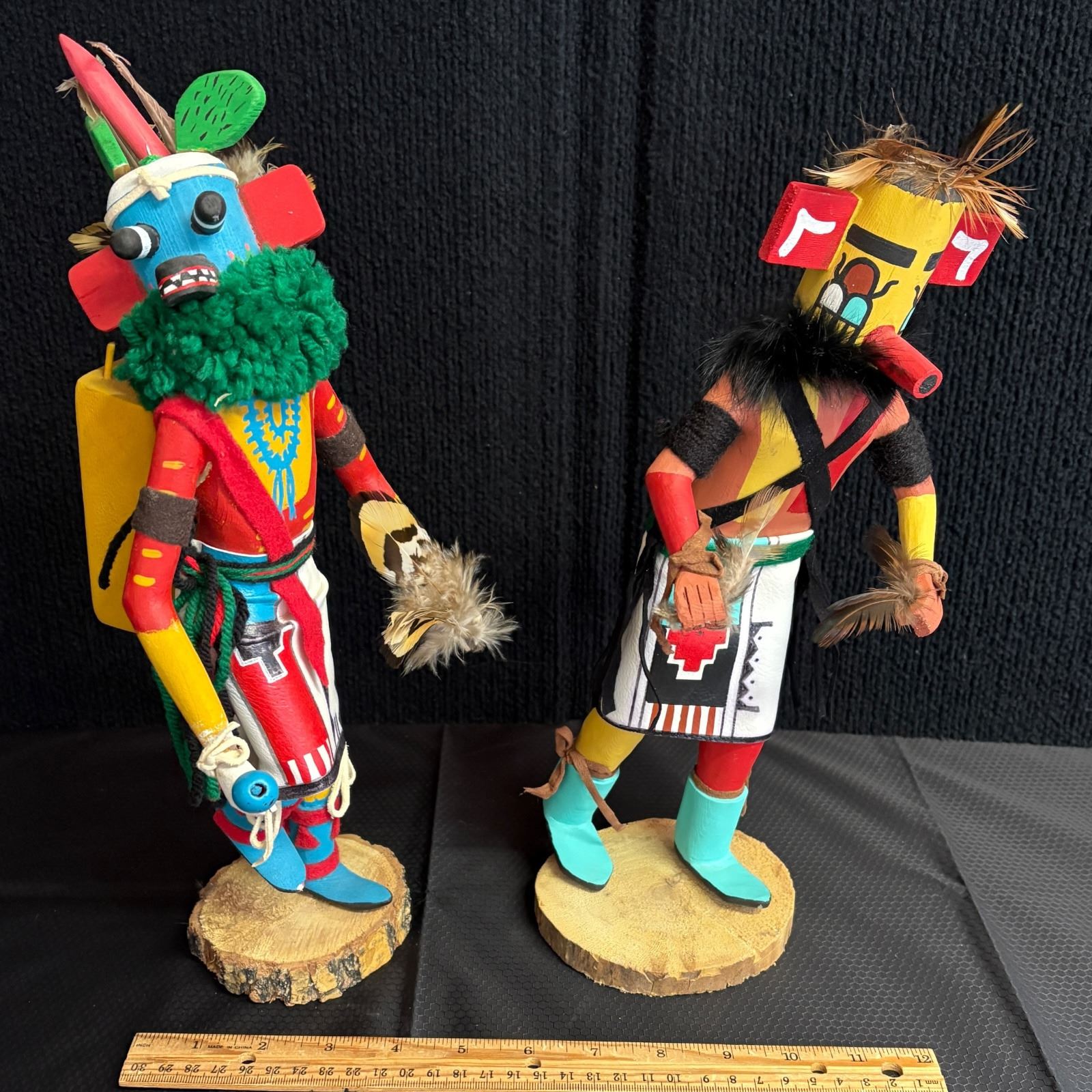 Hopi Rabbit Designs HAND MADE HOPI WOOD DESIGN SET OF 2