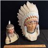 Image 1 : LOT OF 2 NATIVE AMERICAN INDIAN BUSTS