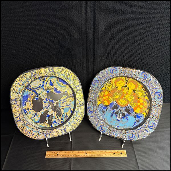 ROSENTHAL / BJORN WIINBLAD - SET OF 2 COLLECTOR PLATES