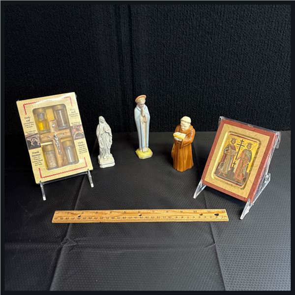 LOT OF 5 RELIGIOUS THEMED ITEMS