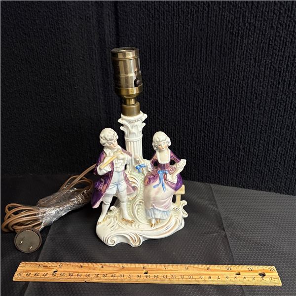 VICTORIAN PORCELAIN ELECTRIC LAMP