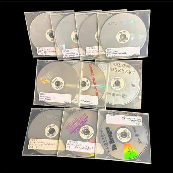 LOT OF 10 DVD MOVIE DISKS