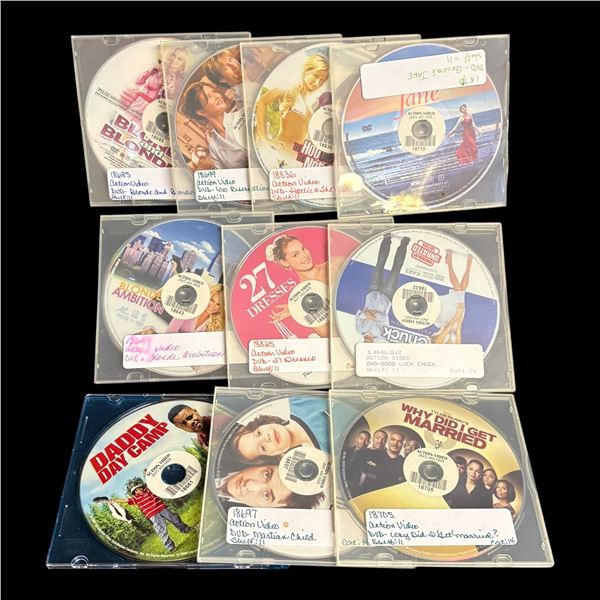 LOT OF 10 DVD MOVIE DISKS