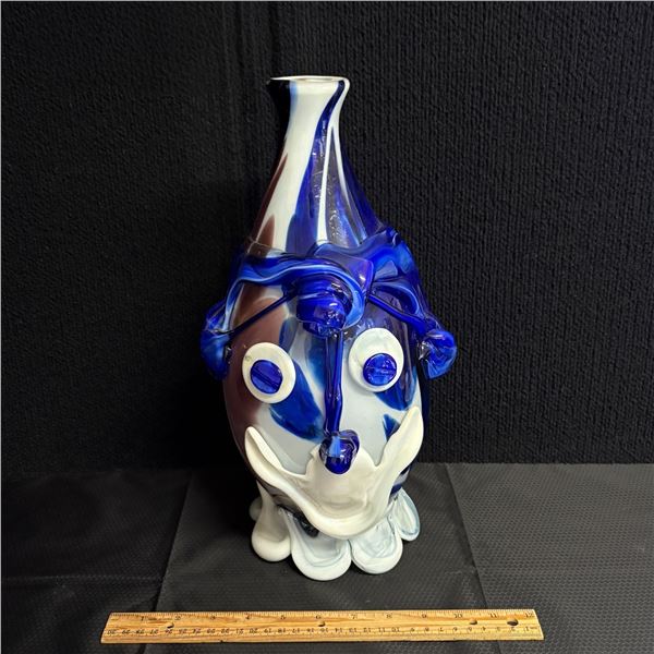 GLASS ART - CLOWN FACE JUG