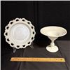 Image 1 : MILK GLASS - SET OF 2 SERVING DISHES