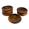 Image 2 : LOT OF 6 HAND CARVED TEAK BOWLS