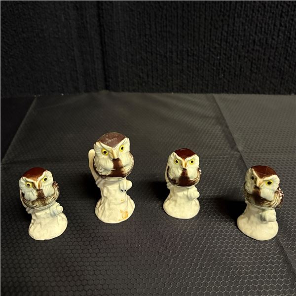 GOEBEL - SET OF 4 MINIATURE OWLS