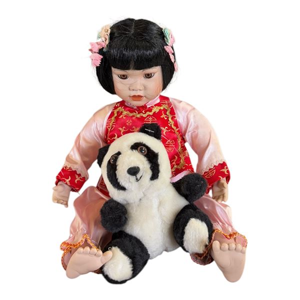 MBI - ASIAN DOLL WITH STUFFED PANDA