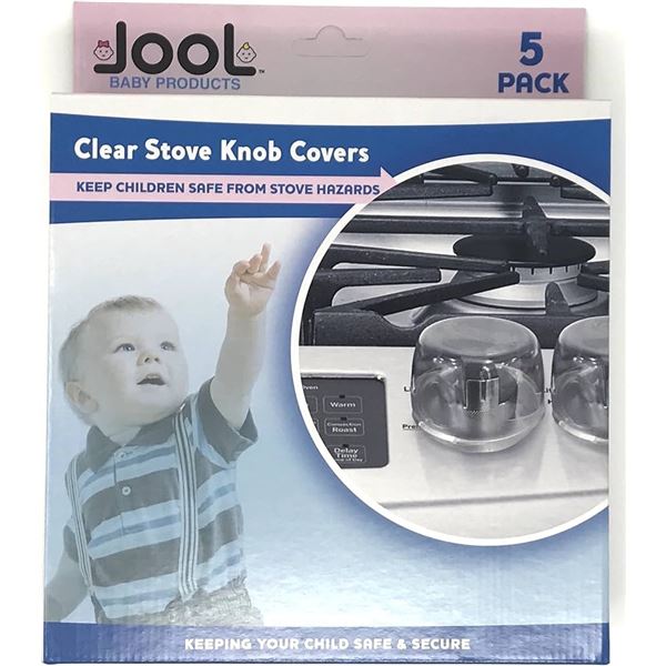 NEW 5 PACK JOOL CLEAR STOVE KNOB COVERS