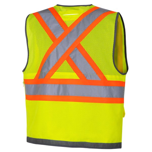 NEW PIONEER HI-VIZ ZIP FRONT SAFETY VEST