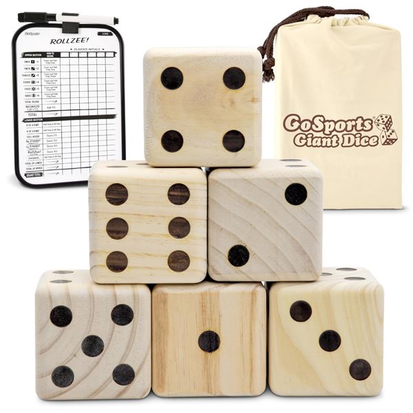 NEW GOSPORTS WOODEN 3.5" GIANT DICE