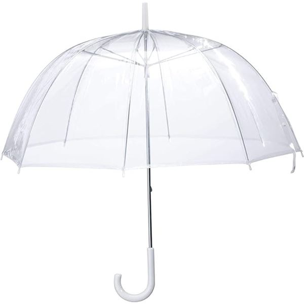 NEW WHITE CLEAR UMBRELLA