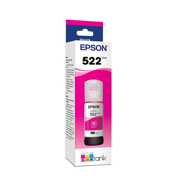 NEW 65ML EPSON INK BOTTLE 522 MAGENTA