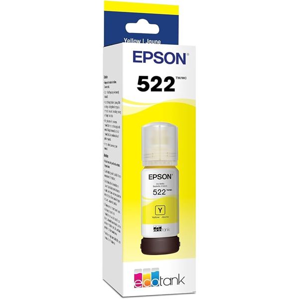 NEW 65ML EPSON INK BOTTLE 522 YELLOW