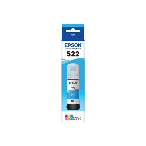 NEW 65ML EPSON INK BOTTLE 522 CYAN
