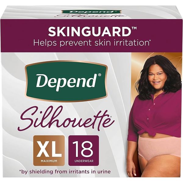 NEW 18 UNDERWEAR DEPEND SILHOUETTE XL