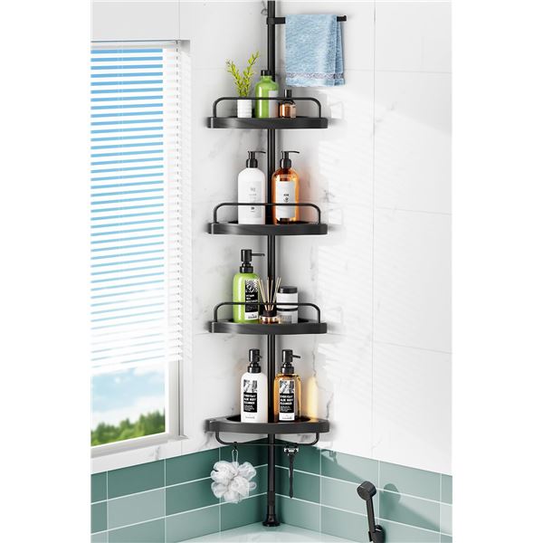 NEW REPACKED TENSION CORMER SHOWER POLE CADDY