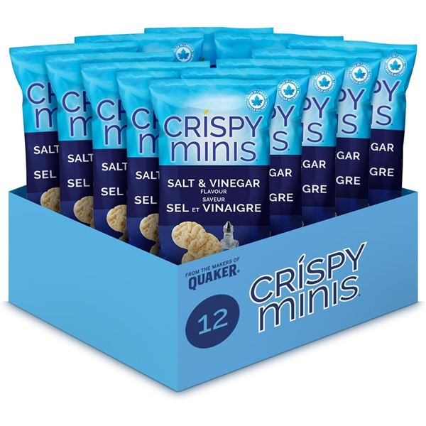 CASE OF 12 QUAKER CRISPY MINIS BROWN RICE CAKES